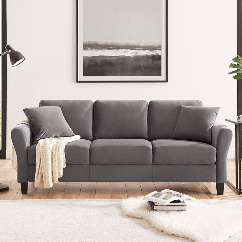 Red Barrel Studio® Ameen Velvet 82.03" Flared Arm Sofa | Wayfair